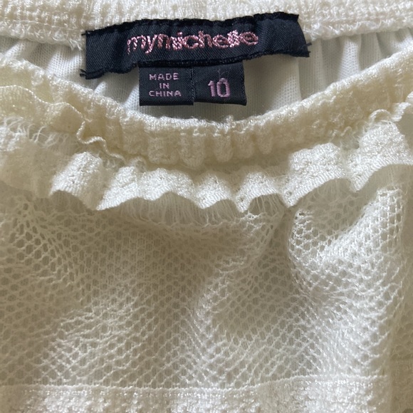 Size 10 My Michelle Creamy Lace Dress - Picture 4 of 4